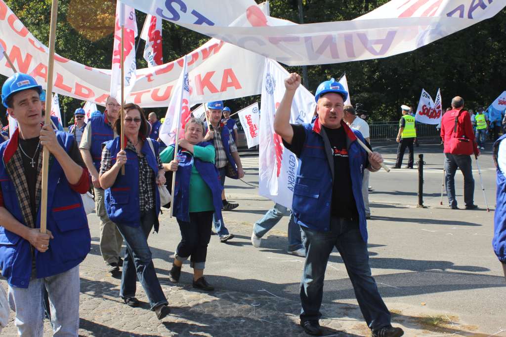 Związkowcy manifestowali we Wrocławiu