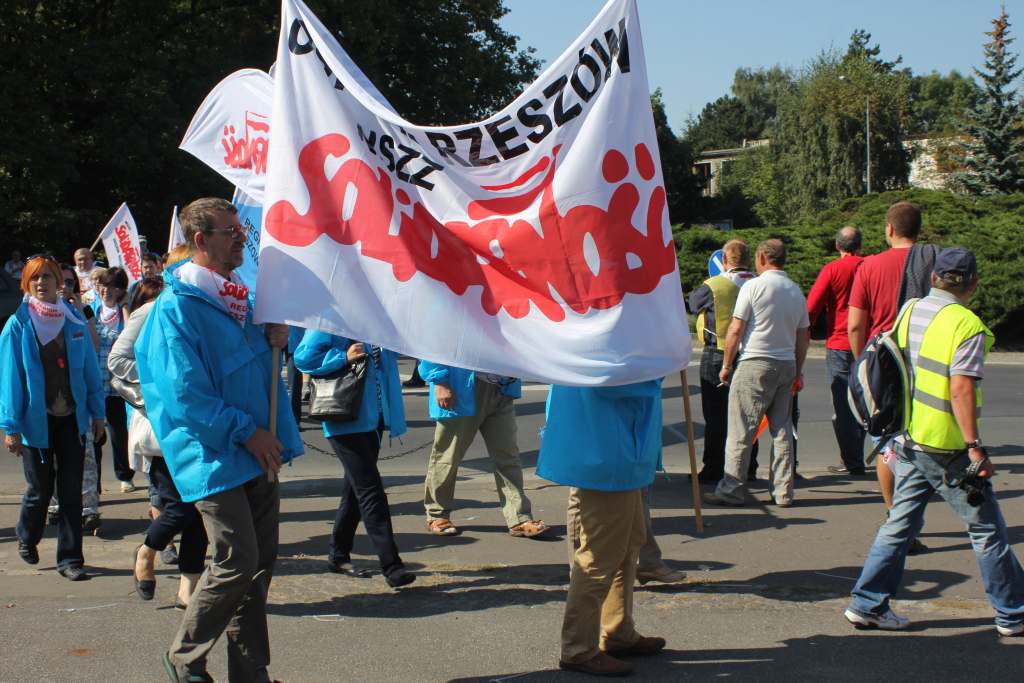 Związkowcy manifestowali we Wrocławiu