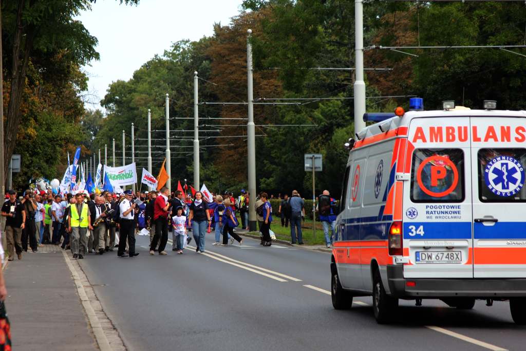 Związkowcy manifestowali we Wrocławiu