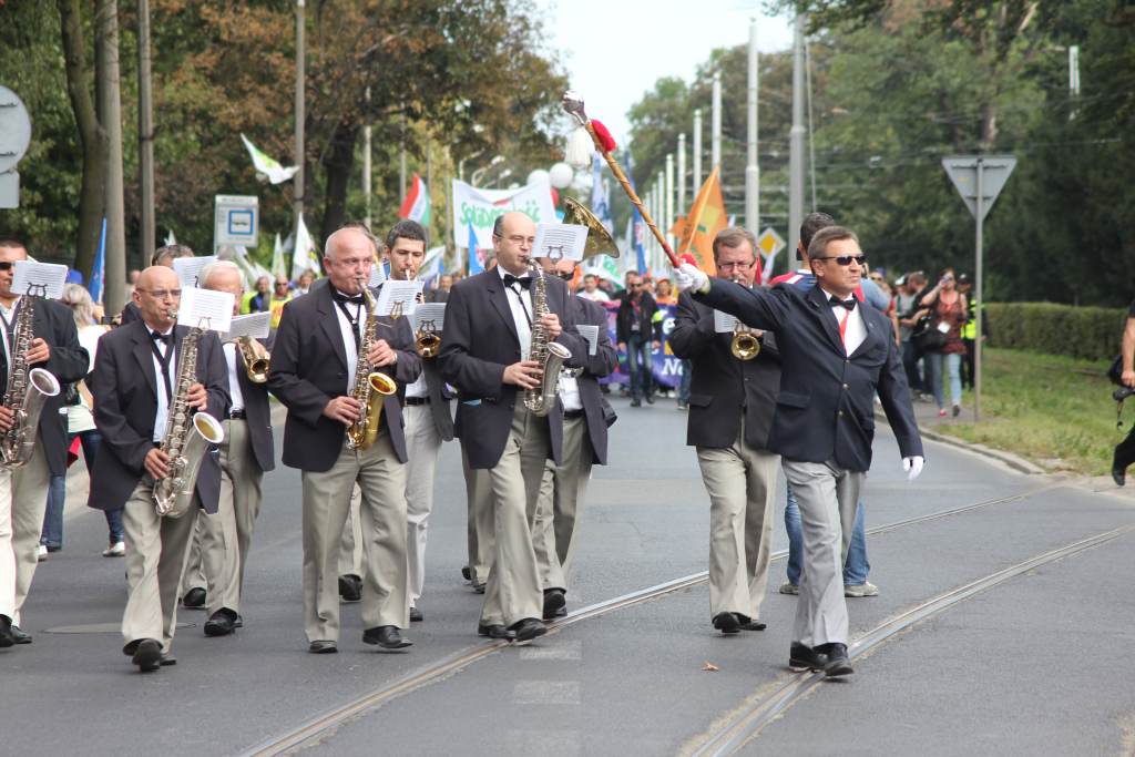 Związkowcy manifestowali we Wrocławiu