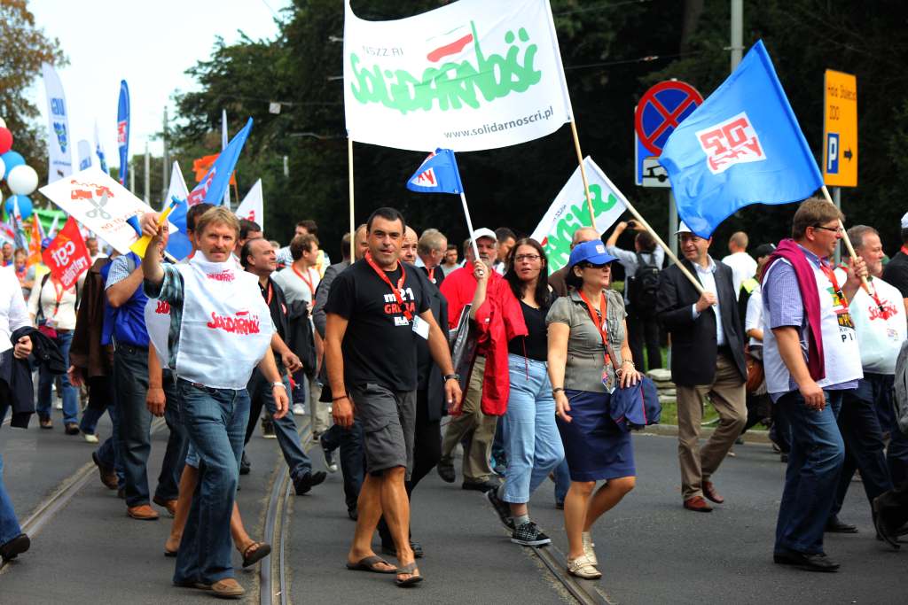 Związkowcy manifestowali we Wrocławiu