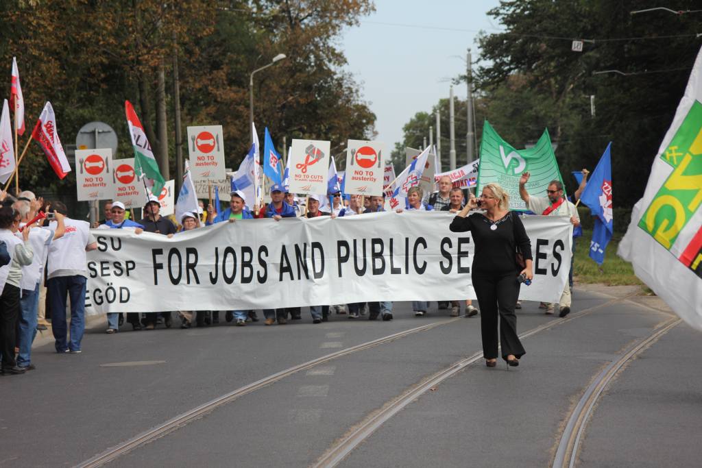 Związkowcy manifestowali we Wrocławiu