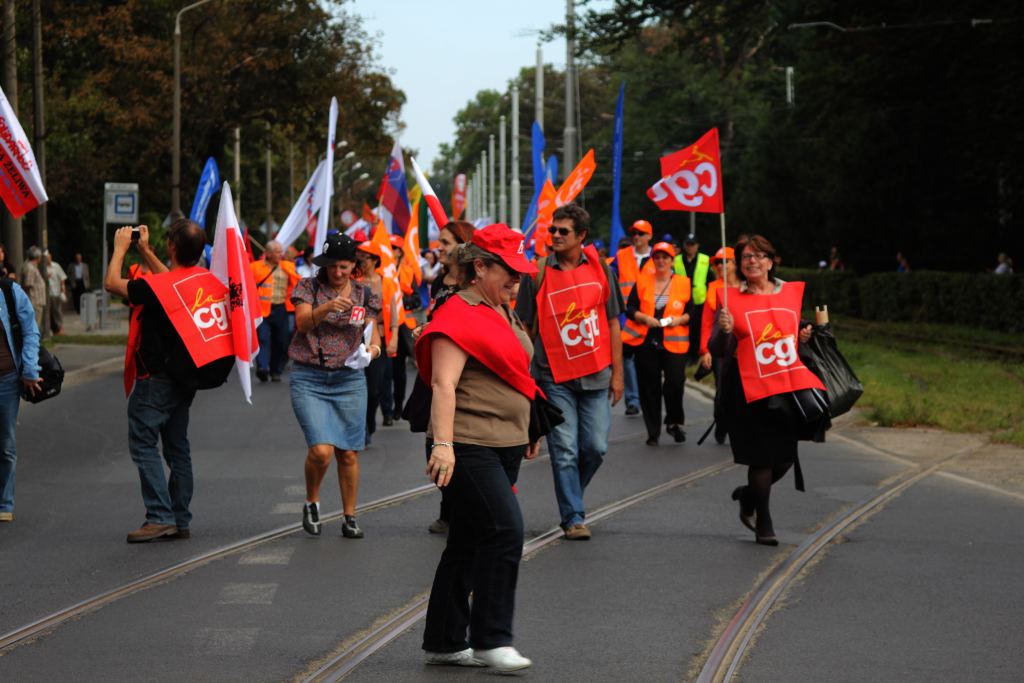 Związkowcy manifestowali we Wrocławiu