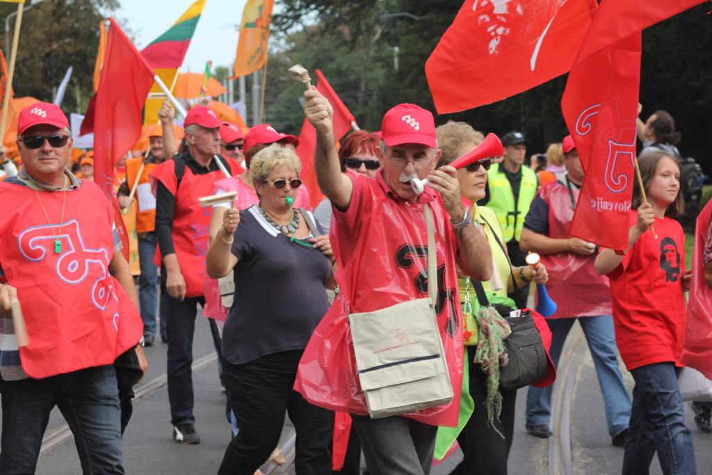 Związkowcy manifestowali we Wrocławiu