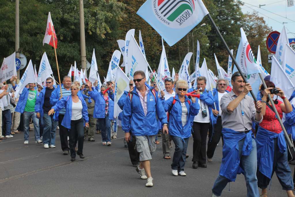 Związkowcy manifestowali we Wrocławiu