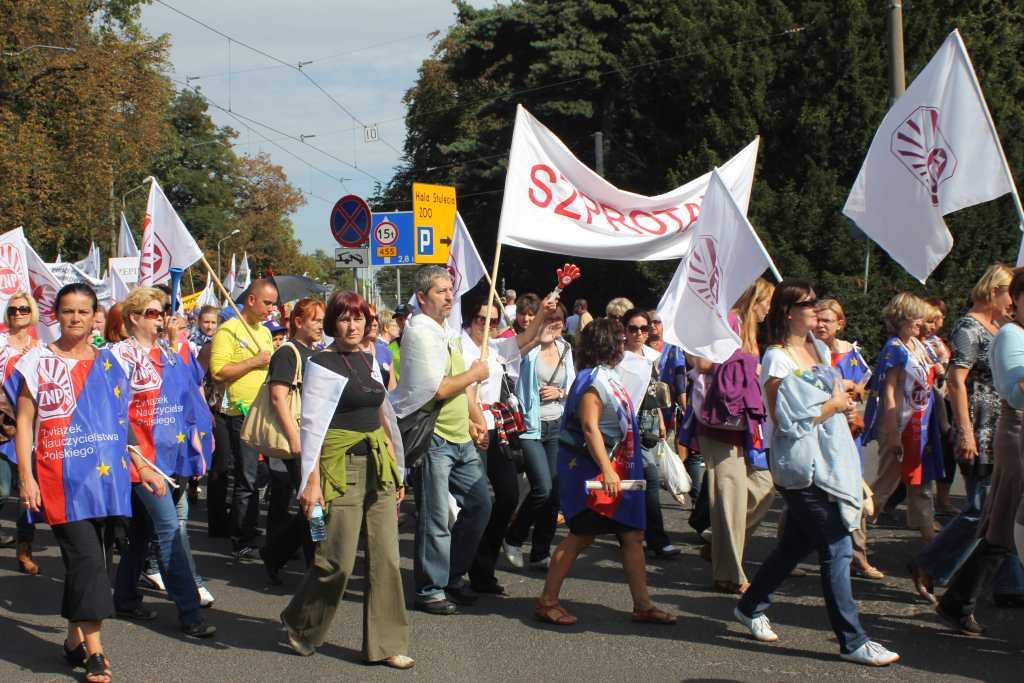 Związkowcy manifestowali we Wrocławiu