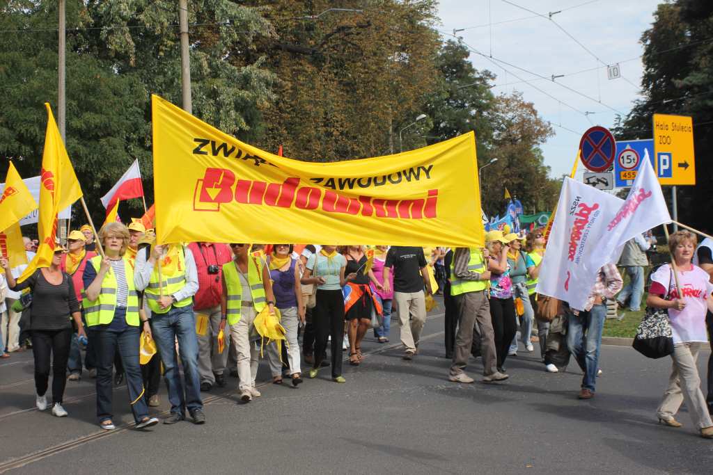 Związkowcy manifestowali we Wrocławiu