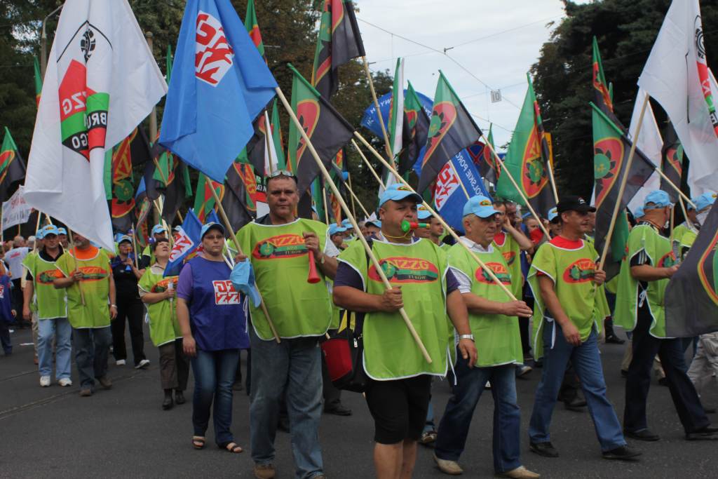 Związkowcy manifestowali we Wrocławiu