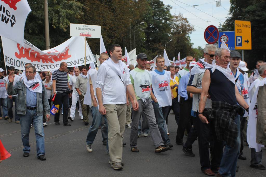 Związkowcy manifestowali we Wrocławiu