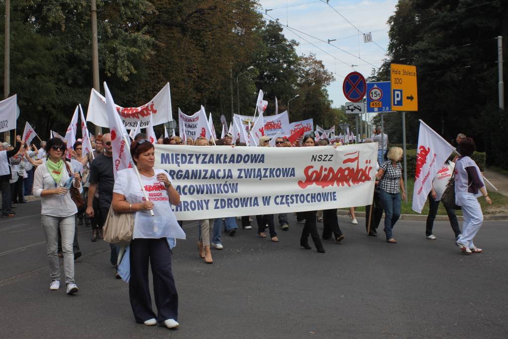 Związkowcy manifestowali we Wrocławiu
