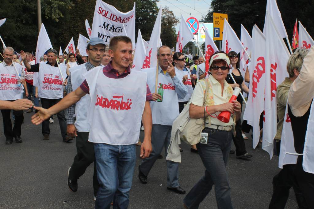 Związkowcy manifestowali we Wrocławiu