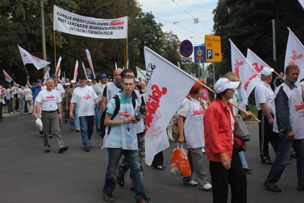 Związkowcy manifestowali we Wrocławiu