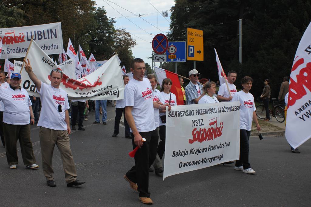 Związkowcy manifestowali we Wrocławiu