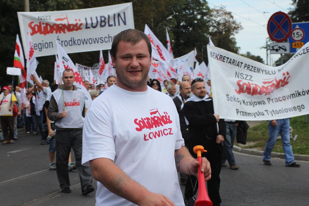 Związkowcy manifestowali we Wrocławiu