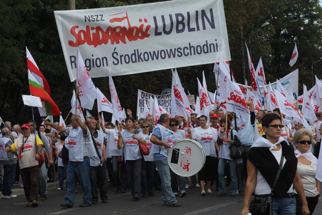Związkowcy manifestowali we Wrocławiu