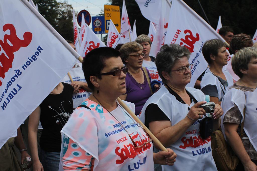 Związkowcy manifestowali we Wrocławiu