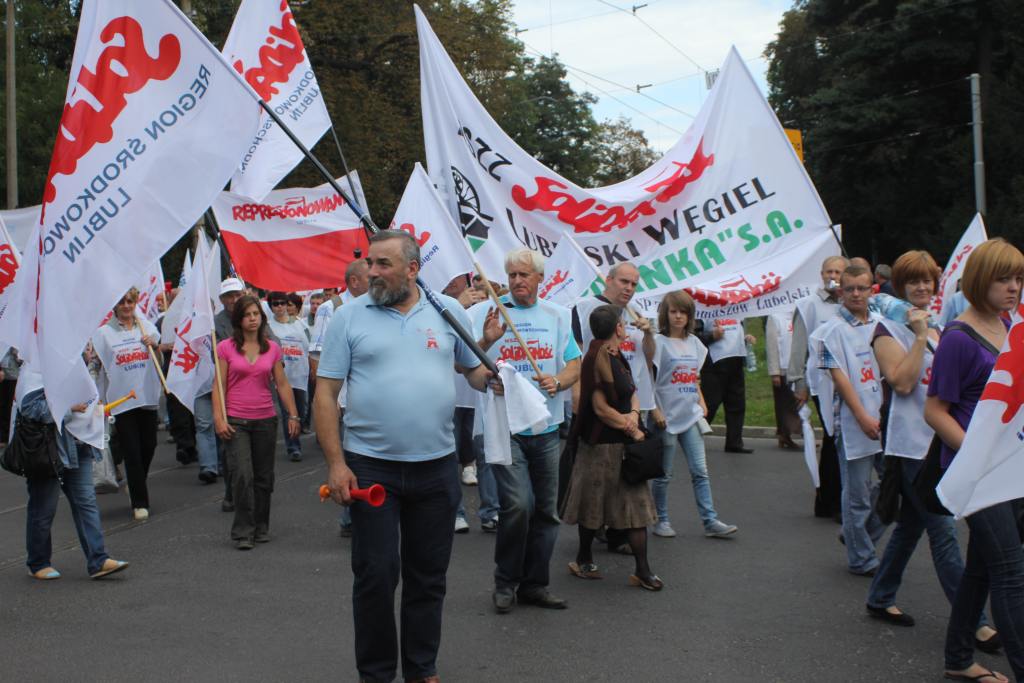 Związkowcy manifestowali we Wrocławiu