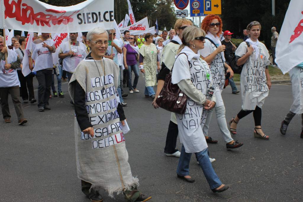Związkowcy manifestowali we Wrocławiu