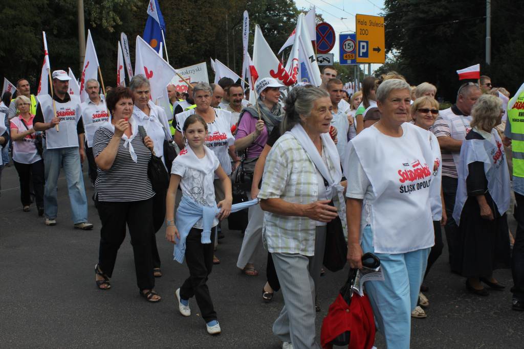Związkowcy manifestowali we Wrocławiu