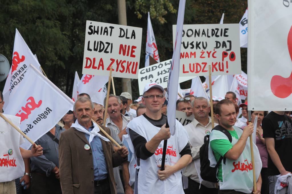 Związkowcy manifestowali we Wrocławiu