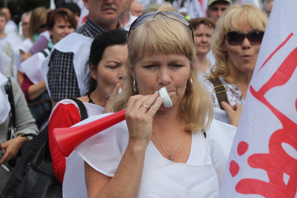 Związkowcy manifestowali we Wrocławiu