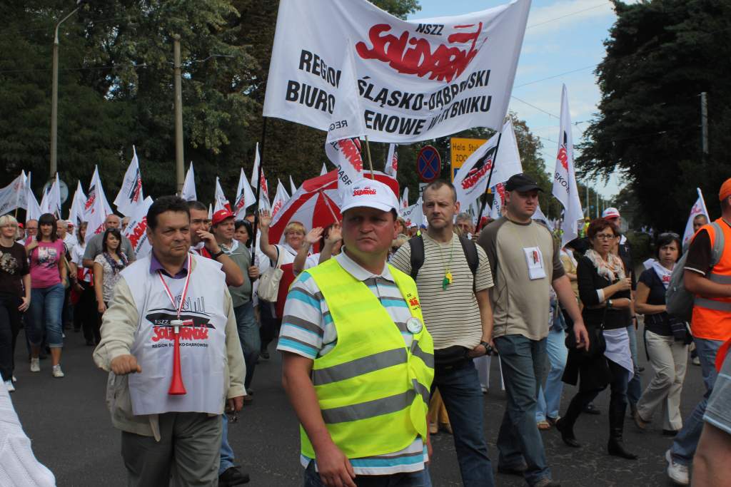 Związkowcy manifestowali we Wrocławiu