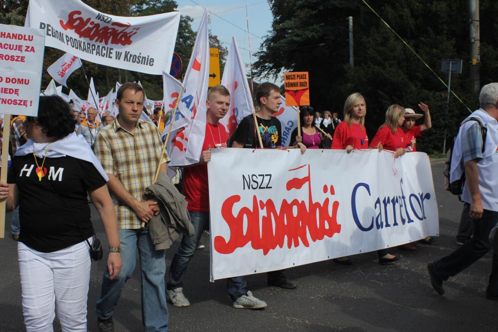 Związkowcy manifestowali we Wrocławiu