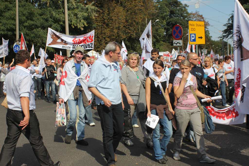 Związkowcy manifestowali we Wrocławiu
