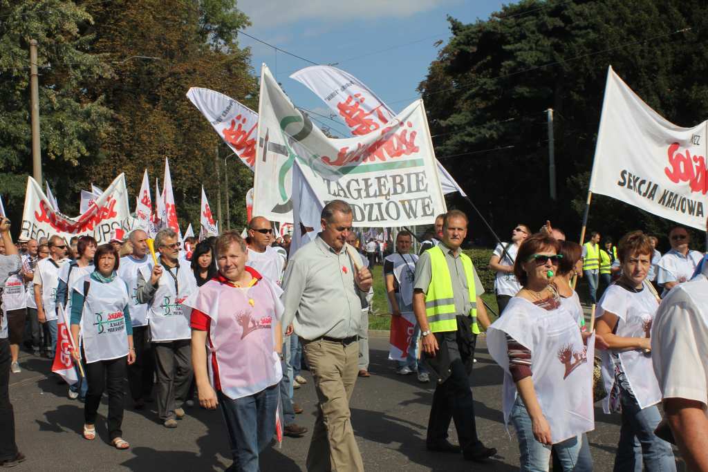 Związkowcy manifestowali we Wrocławiu
