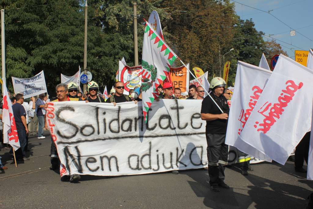 Związkowcy manifestowali we Wrocławiu