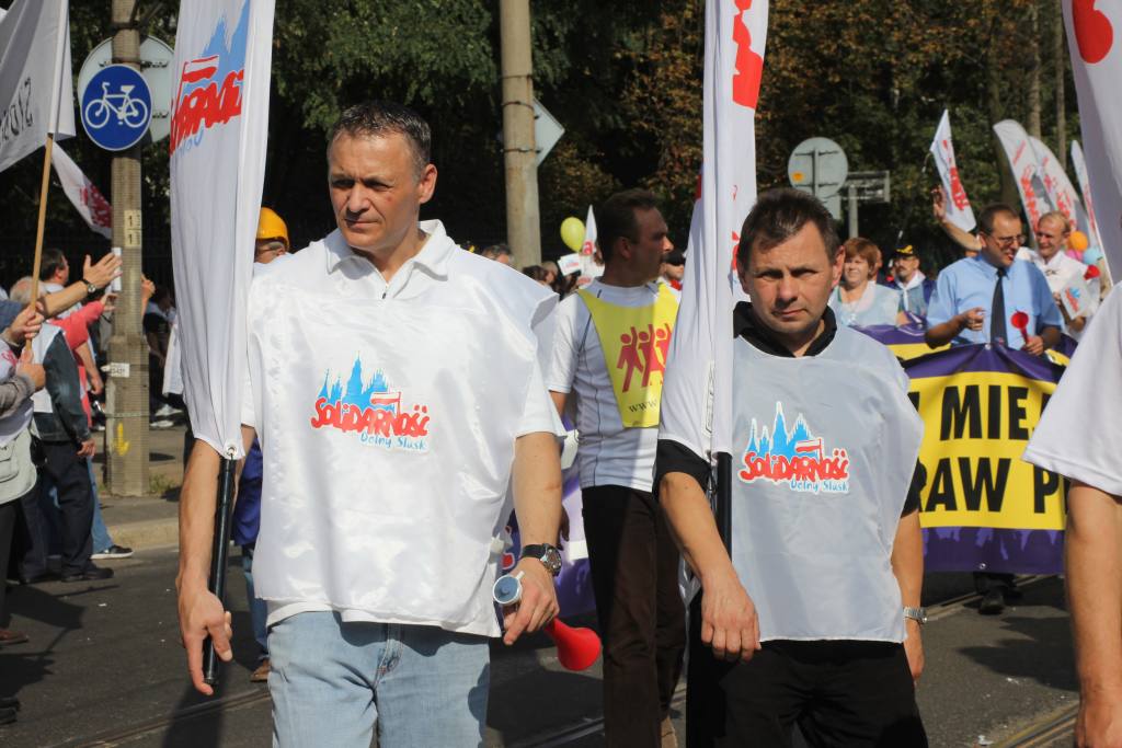 Związkowcy manifestowali we Wrocławiu