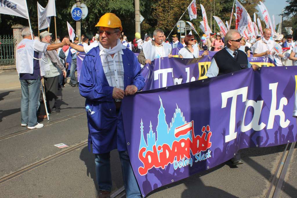Związkowcy manifestowali we Wrocławiu