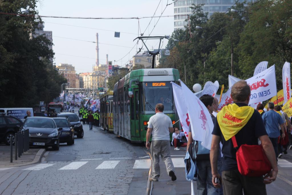Związkowcy manifestowali we Wrocławiu