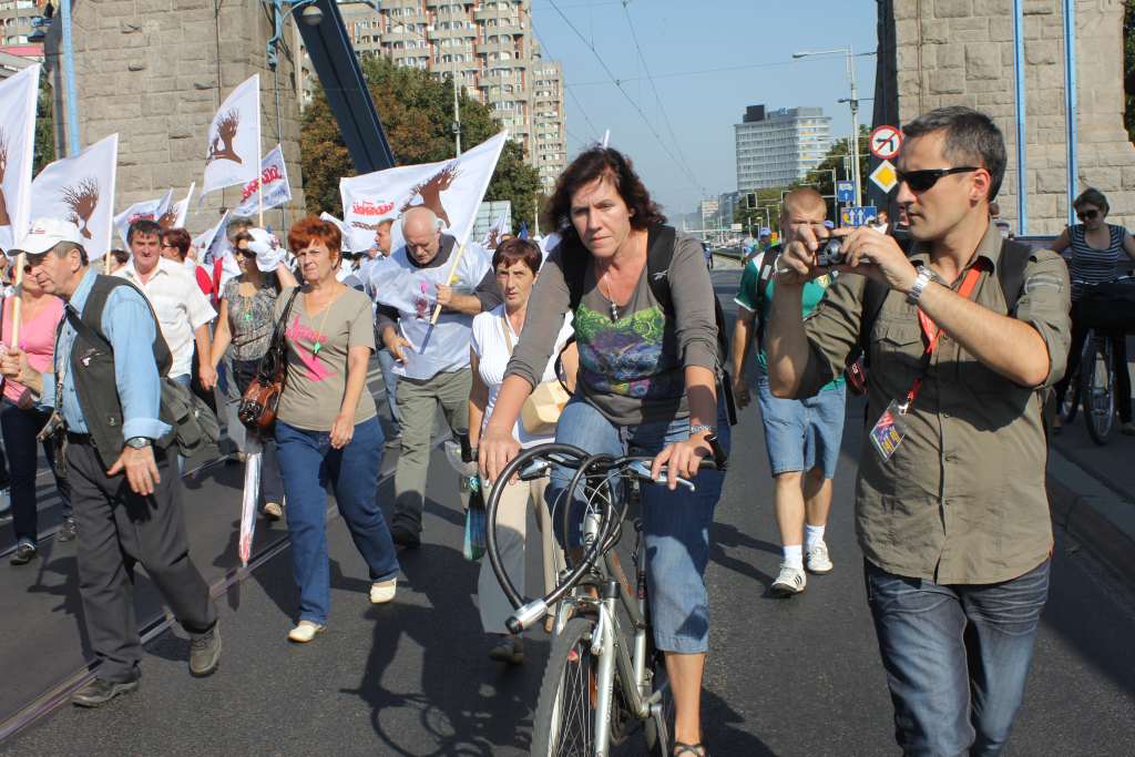 Związkowcy manifestowali we Wrocławiu