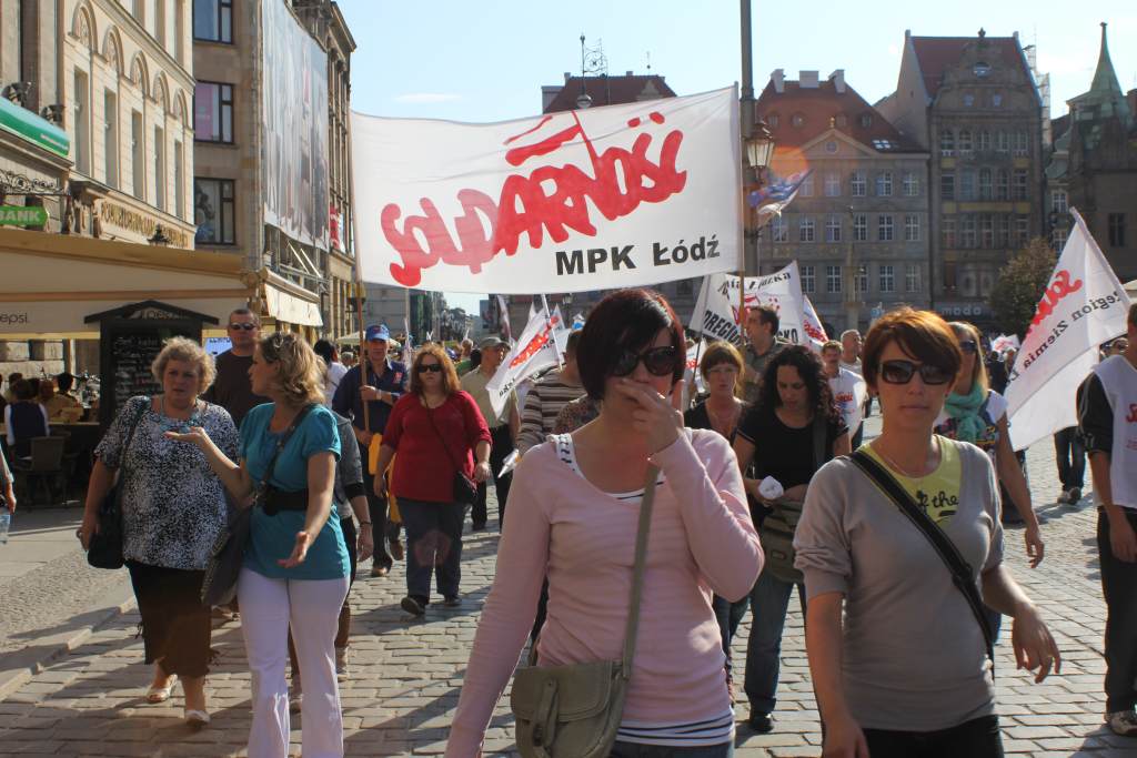 Związkowcy manifestowali we Wrocławiu