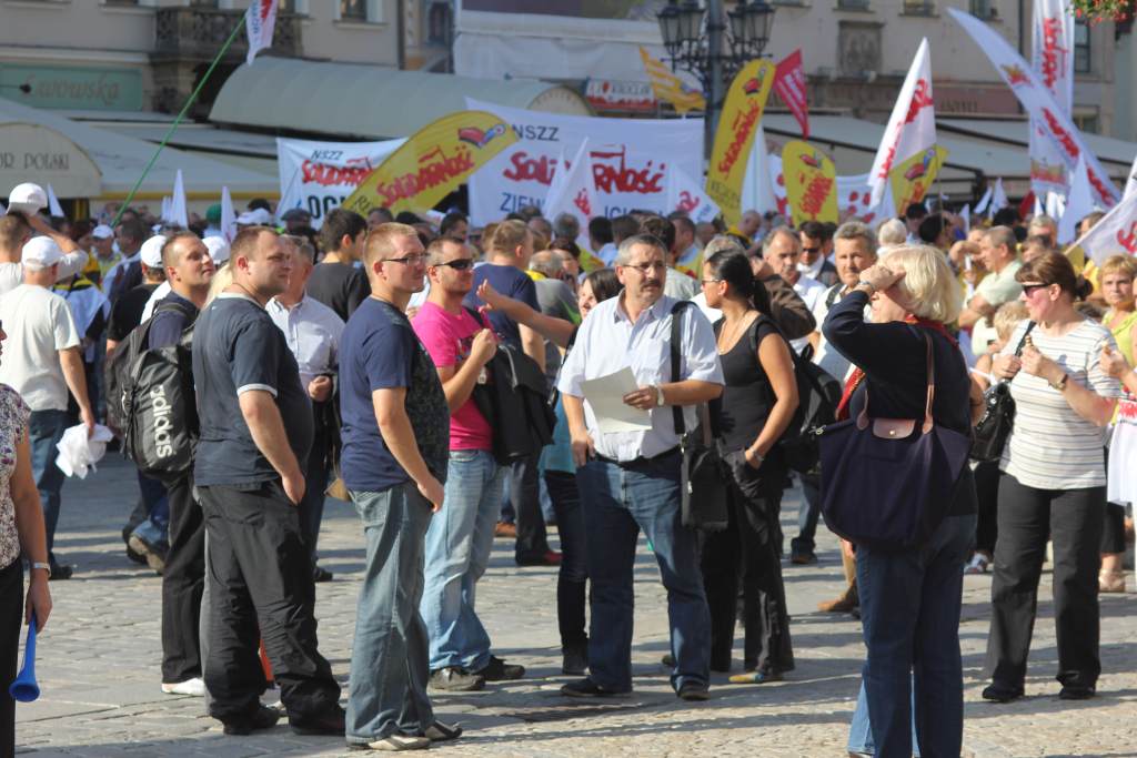 Związkowcy manifestowali we Wrocławiu