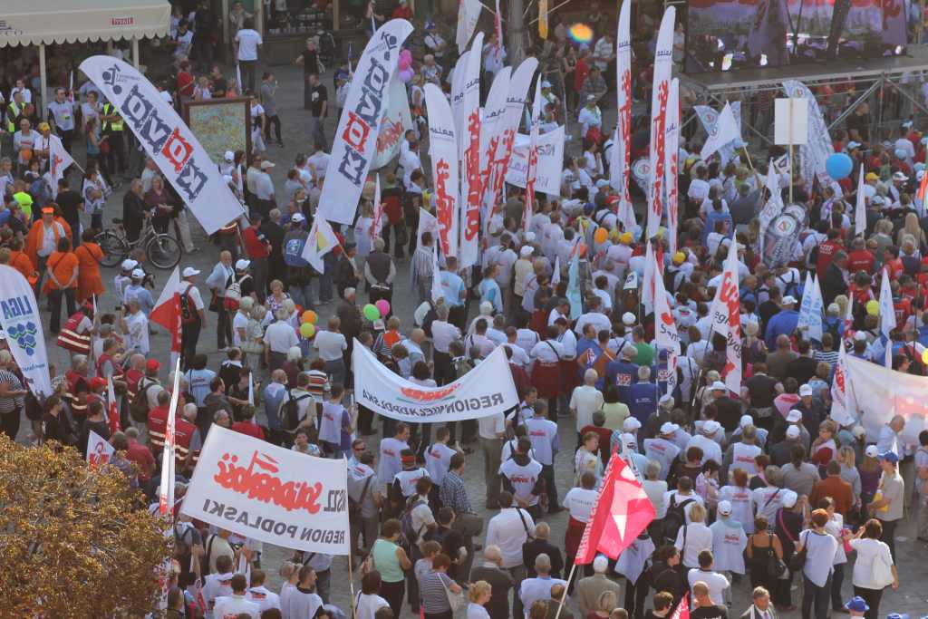Związkowcy manifestowali we Wrocławiu