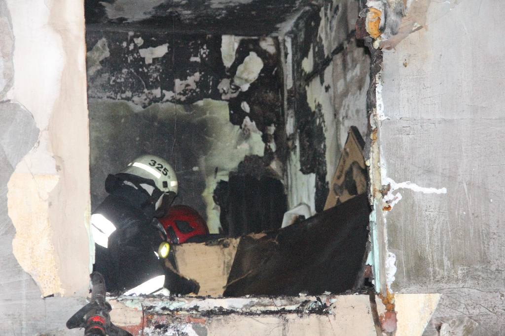 Pożar mieszkania przy ulicy Kartuskiej