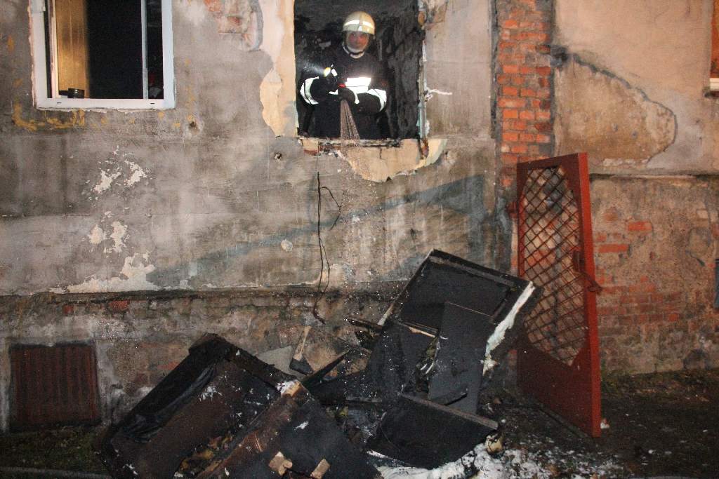 Pożar mieszkania przy ulicy Kartuskiej