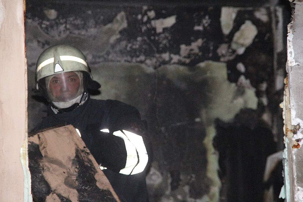 Pożar mieszkania przy ulicy Kartuskiej