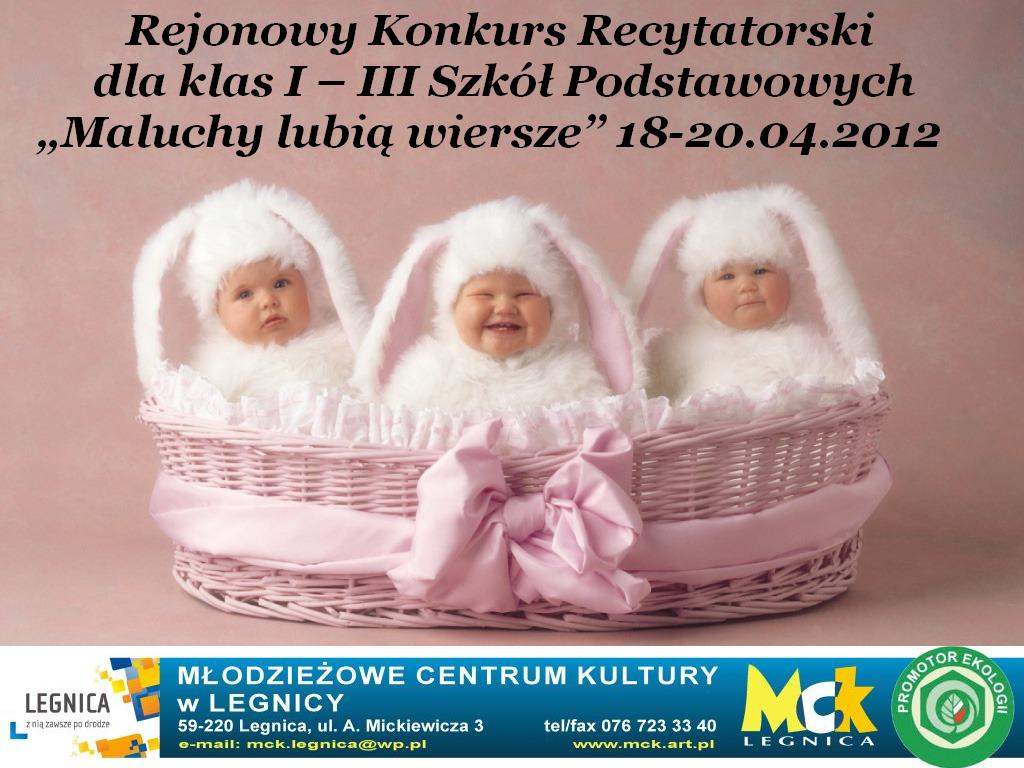 Konkurs recytatorski dla klas I