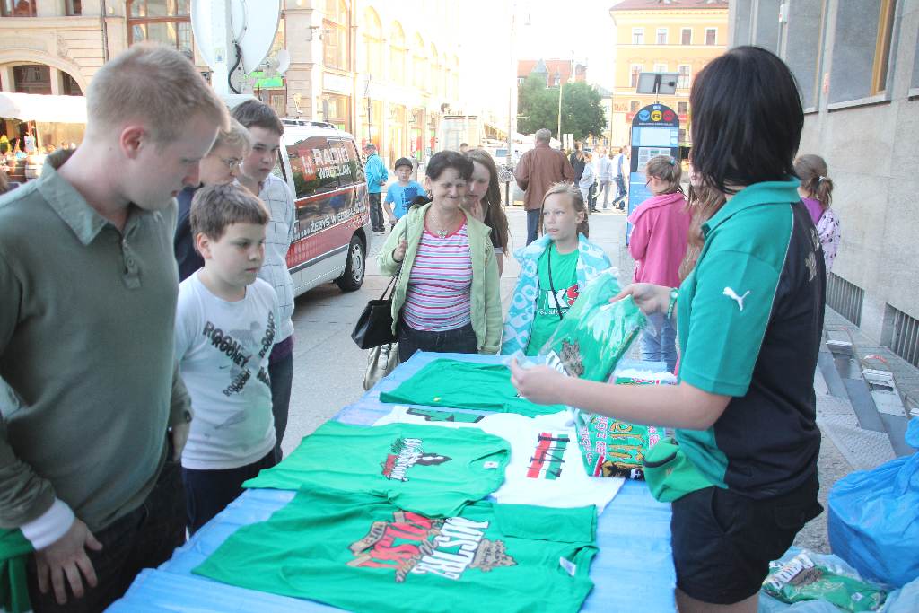 Mistrzowska feta na wrocławskim rynku
