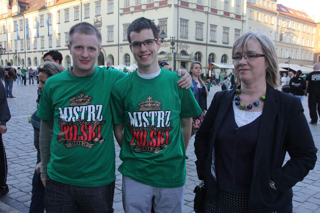 Mistrzowska feta na wrocławskim rynku