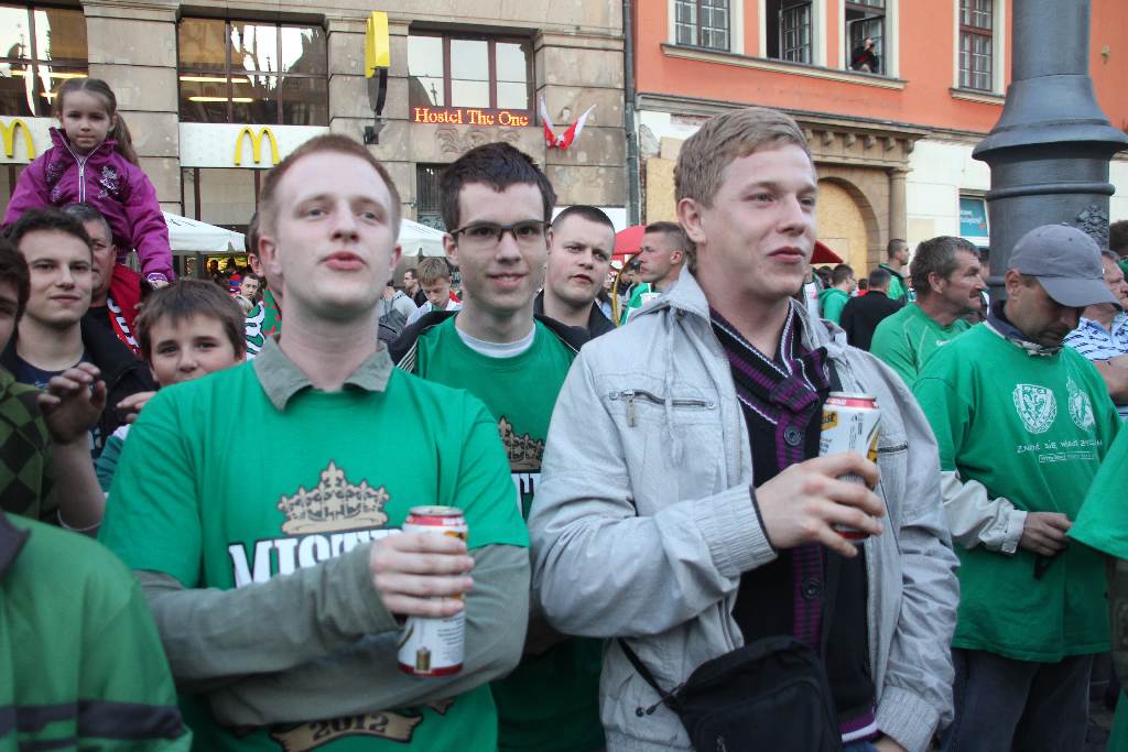 Mistrzowska feta na wrocławskim rynku