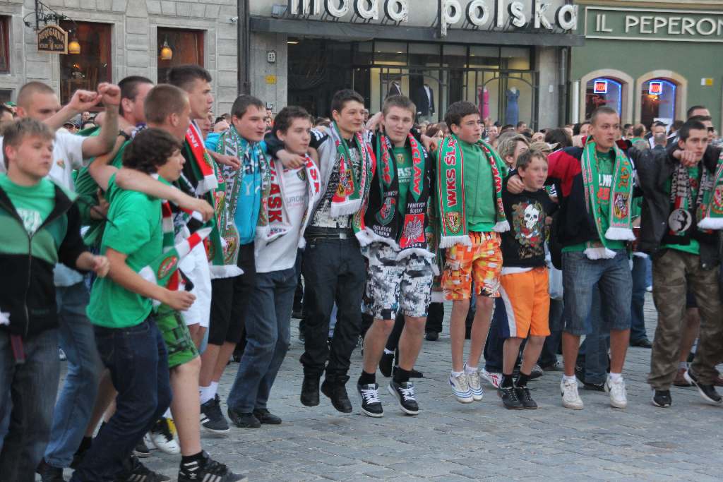 Mistrzowska feta na wrocławskim rynku