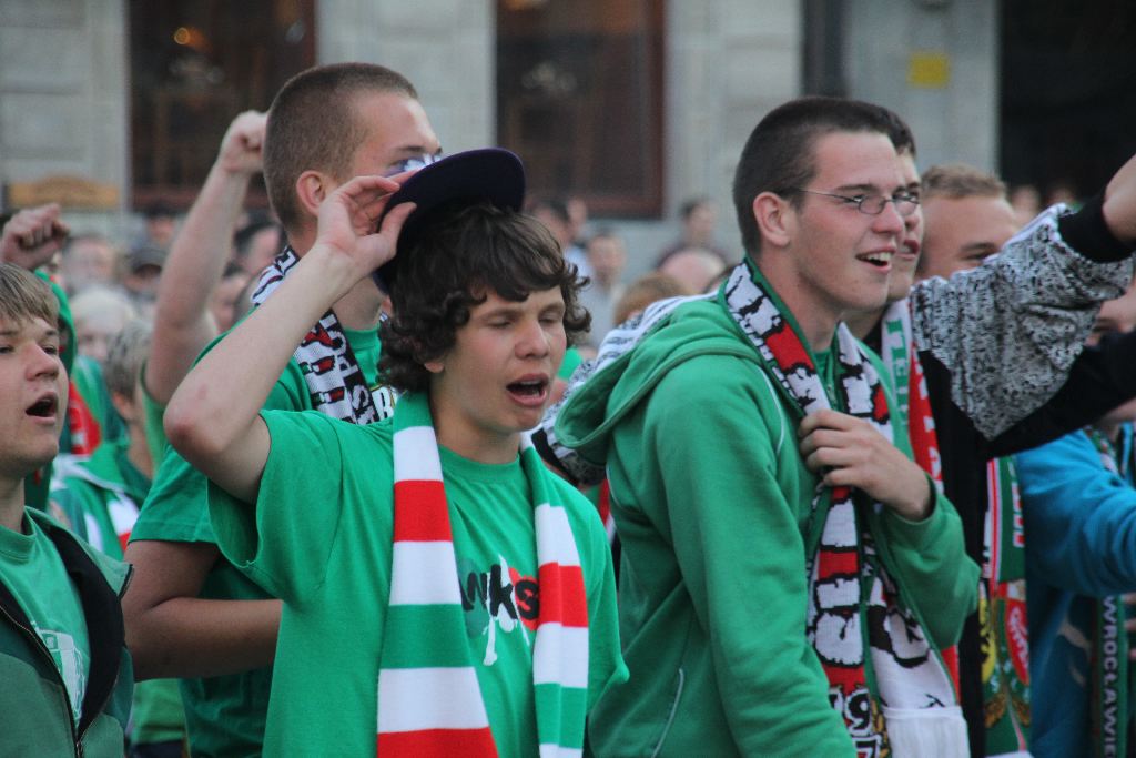 Mistrzowska feta na wrocławskim rynku