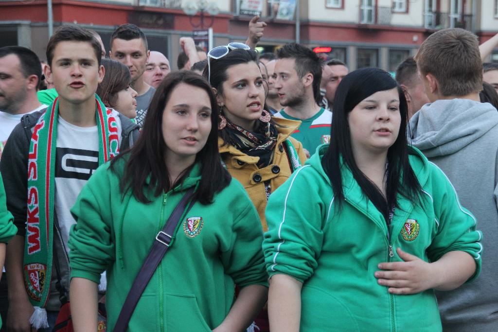 Mistrzowska feta na wrocławskim rynku