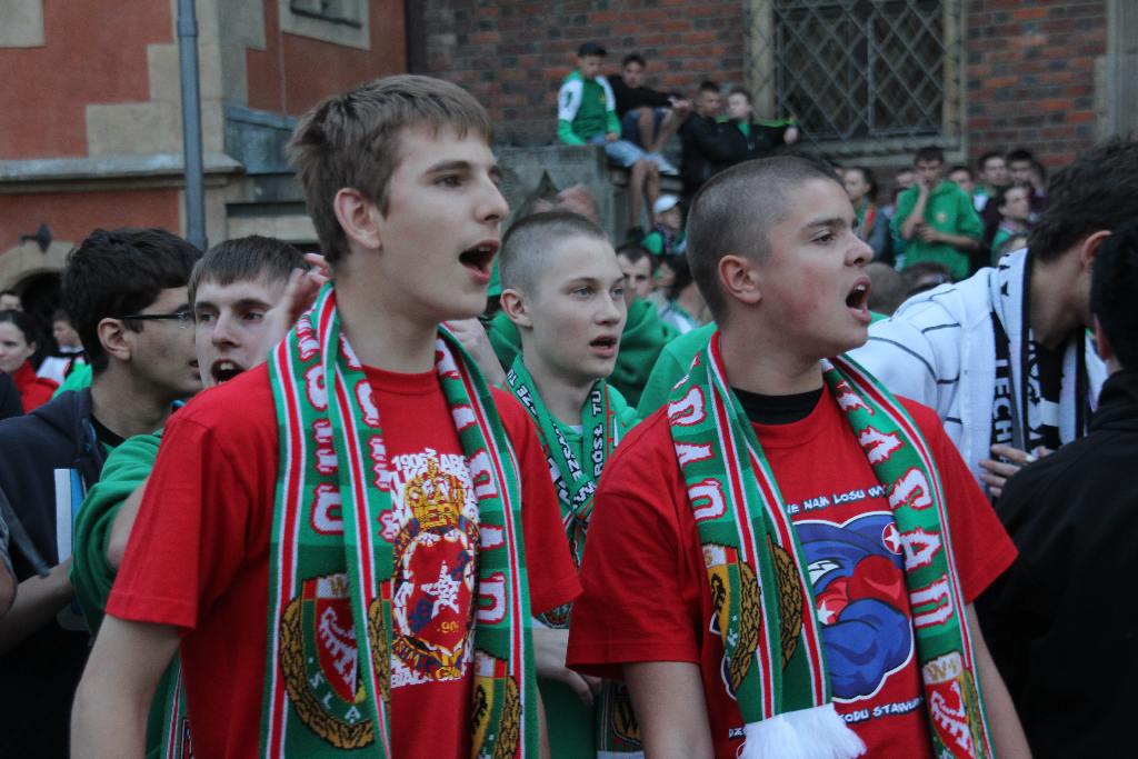 Mistrzowska feta na wrocławskim rynku