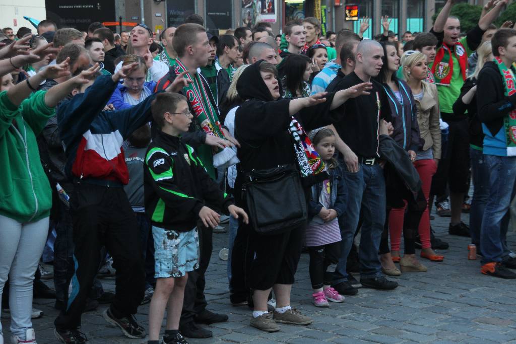 Mistrzowska feta na wrocławskim rynku
