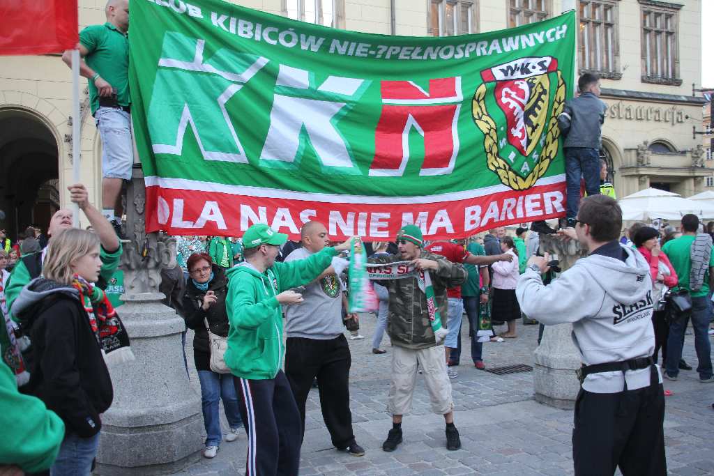 Mistrzowska feta na wrocławskim rynku